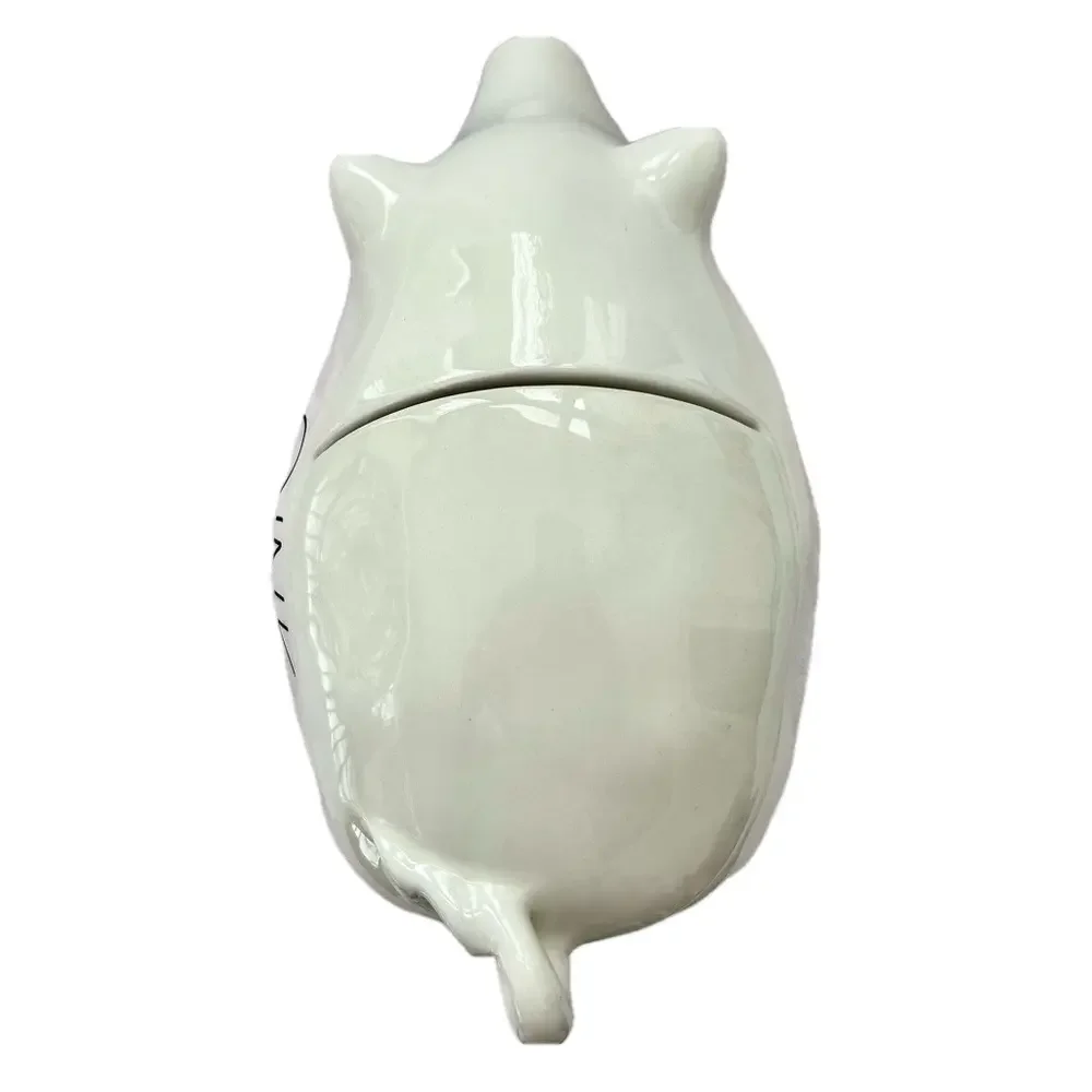 Rae Dunn Artisan Magenta Pig OINK Canister Cookie Jar White